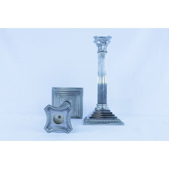 Image 1 of Paire de bougeoirs vintage Godinger Silver