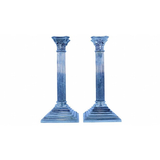 Image 1 of Paire de bougeoirs vintage Godinger Silver