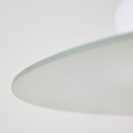 Image 1 of Lampe suspendue vintage en verre en forme d'assiette, 1970