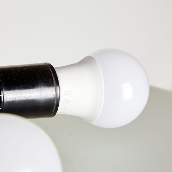 Image 1 of Lampe suspendue vintage en verre en forme d'assiette, 1970