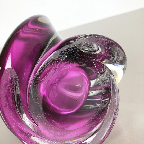 Image 1 of Lampe de table vintage en cristal de verre