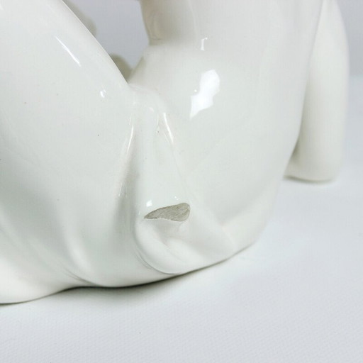 Sculpture vintage en porcelaine blanche pour Jihokera, 1960
