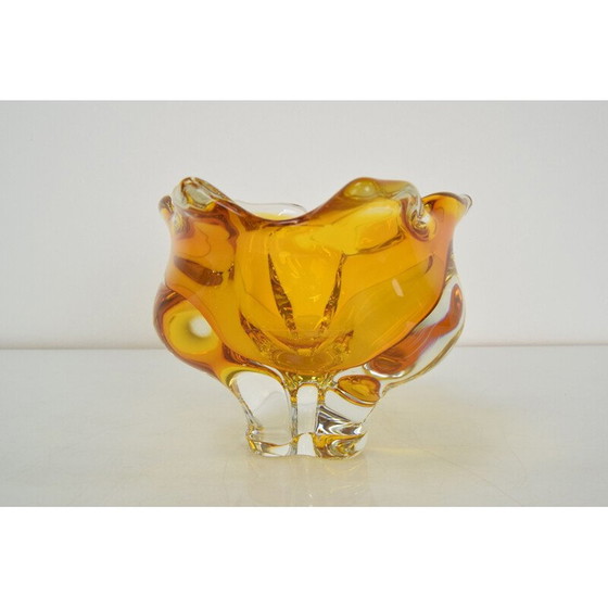 Image 1 of Bol en verre vintage par Josef Hospodka, Tchécoslovaquie 1960