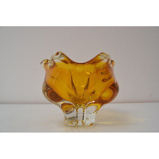 Image 1 of Bol en verre vintage par Josef Hospodka, Tchécoslovaquie 1960