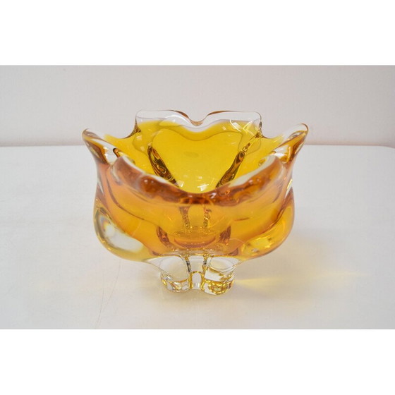 Image 1 of Bol en verre vintage par Josef Hospodka, Tchécoslovaquie 1960