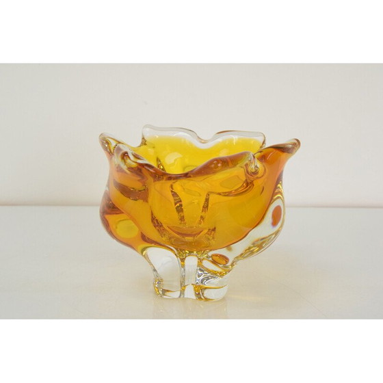 Image 1 of Bol en verre vintage par Josef Hospodka, Tchécoslovaquie 1960