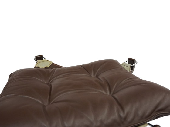 Image 1 of Vatane Falcon Chair Tabouret | Cuir Vintage