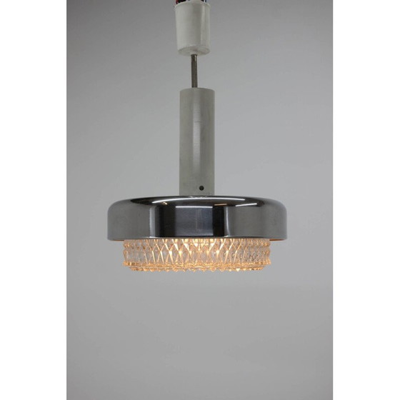 Image 1 of Lampe suspendue vintage chromée de Kamenicky Senov, 1970