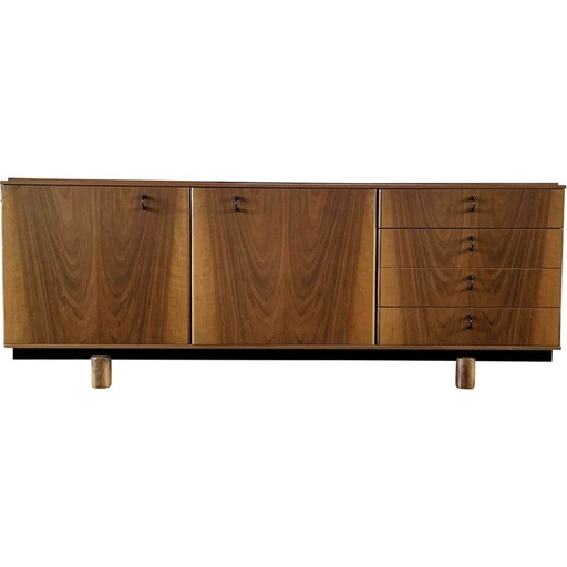 Buffet vintage en noyer Ovunque par Gianfranco Frattini pour Bernini, Italie 1963