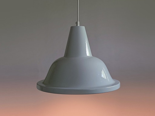 Lampe pendante émail blanc