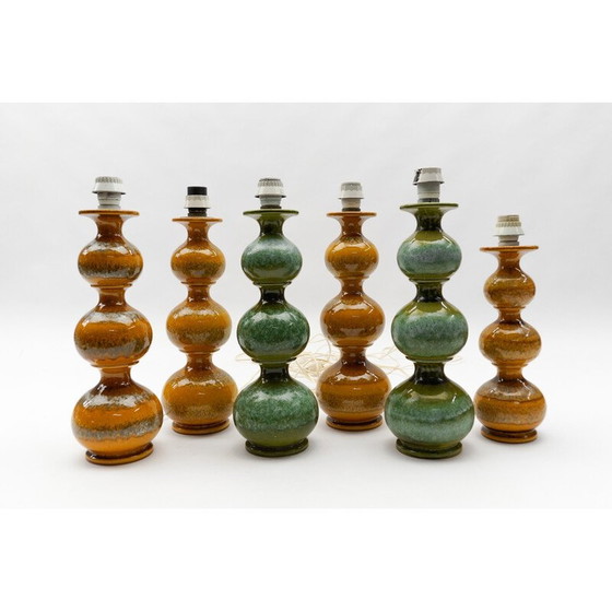 Image 1 of Lampe en céramique orangefarbene de Kaiser Leuchten, Allemagne 1960