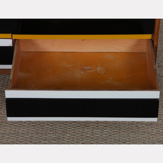 Image 1 of Commode vintage jaune et noire modèle U-453 par Jiri Jiroutek, 1960
