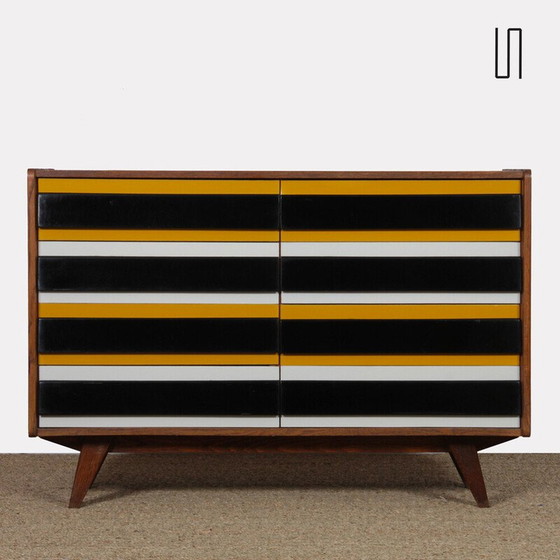 Image 1 of Commode vintage jaune et noire modèle U-453 par Jiri Jiroutek, 1960