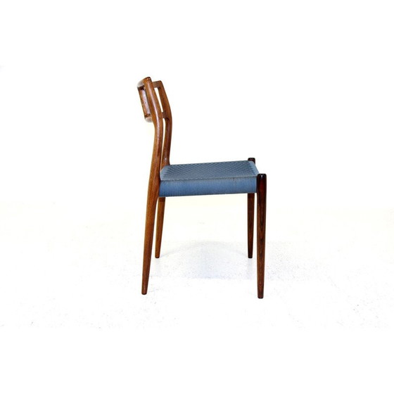 Image 1 of Ensemble de 6 chaises vintage "Model 79" en bois de rose et corde par Niels O Møller, Danemark années 1960