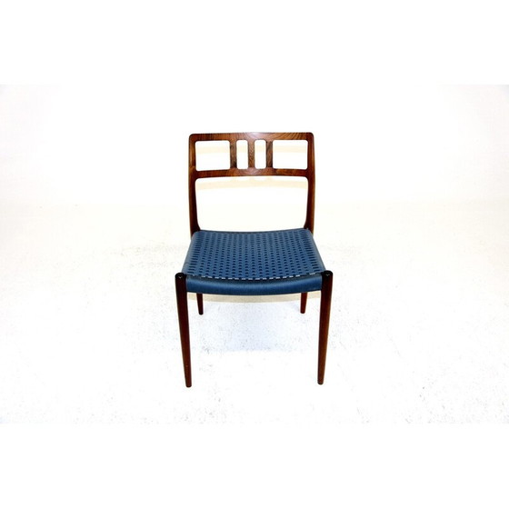 Image 1 of Ensemble de 6 chaises vintage "Model 79" en bois de rose et corde par Niels O Møller, Danemark années 1960