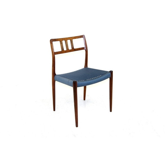 Image 1 of Ensemble de 6 chaises vintage "Model 79" en bois de rose et corde par Niels O Møller, Danemark années 1960