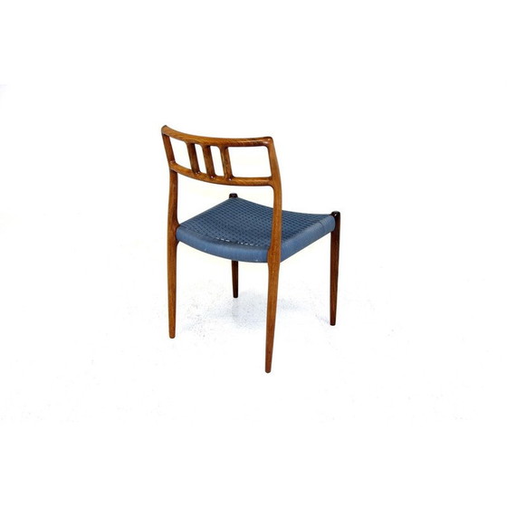 Image 1 of Ensemble de 6 chaises vintage "Model 79" en bois de rose et corde par Niels O Møller, Danemark années 1960