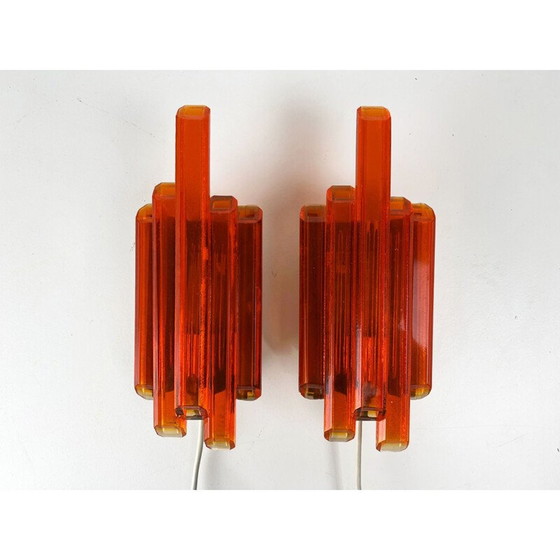 Image 1 of Paire d'appliques danoises brutalistes vintage par Claus Bolby pour Cebo Industri, 1970