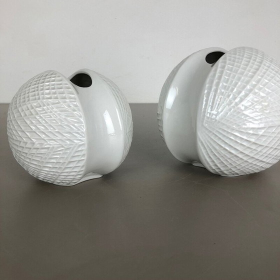 Image 1 of Paire de vases en porcelaine de wunsiedel bavaria, Allemagne 1970