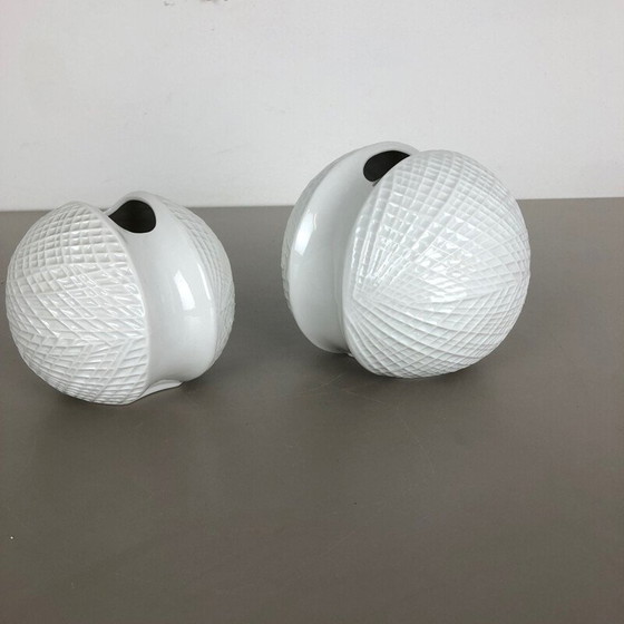 Image 1 of Paire de vases en porcelaine de wunsiedel bavaria, Allemagne 1970