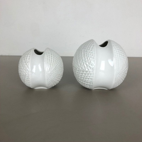 Image 1 of Paire de vases en porcelaine de wunsiedel bavaria, Allemagne 1970