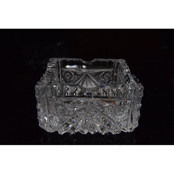 Paire de cendriers vintage en verre de cristal taillé, Tchécoslovaquie années 1960 – Objets déco (photo 6 of 13)