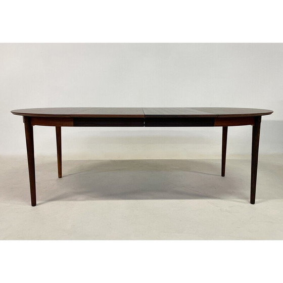 Image 1 of Table de salle à manger ronde vintage avec 2 rallonges, 1960