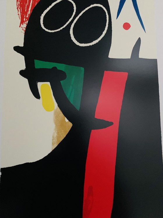 Image 1 of Joan Miro, "Le Serrasin À L'Étoile". Lithographie offset en couleur. 1999. Successió Miró By Siae. Signée dans la plaque.