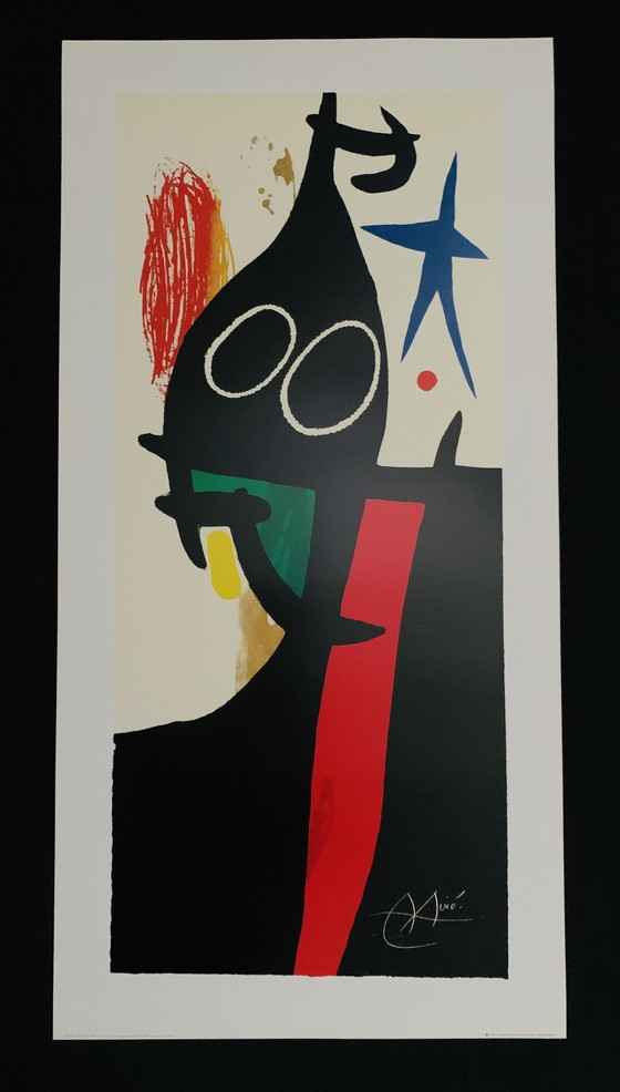 Image 1 of Joan Miro, "Le Serrasin À L'Étoile". Lithographie offset en couleur. 1999. Successió Miró By Siae. Signée dans la plaque.