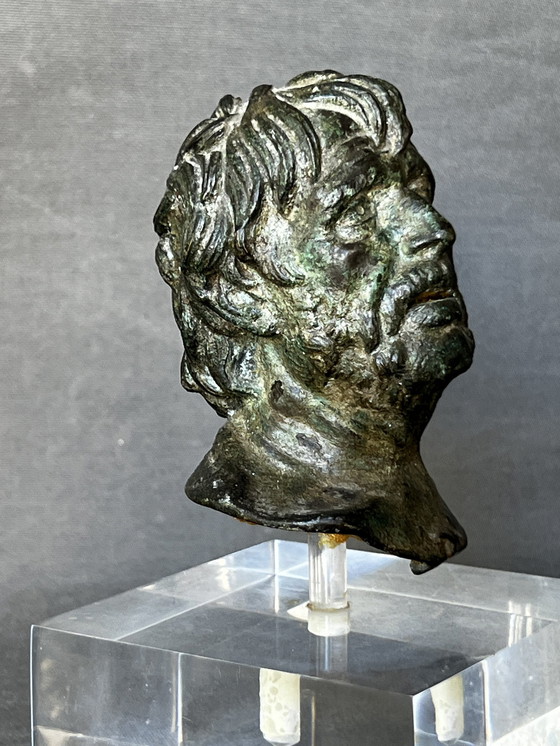 Image 1 of École Sabatino De Angelis, Buste de Sénèque, 19e siècle, Bronze, Grand Tour