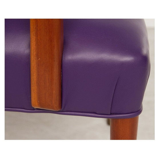 Image 1 of Chaise de bureau vintage en palissandre et cuir, 1960