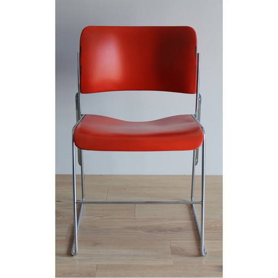 Image 1 of Ensemble de 6 chaises 40/4 vintage par David Rowland, 1970