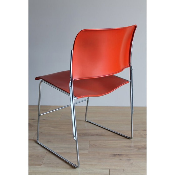 Image 1 of Ensemble de 6 chaises 40/4 vintage par David Rowland, 1970