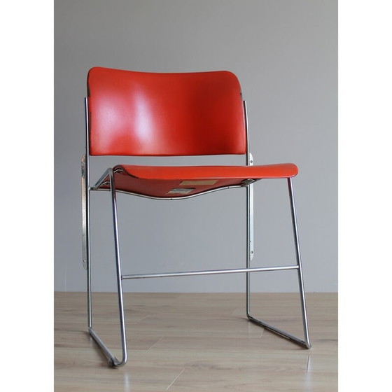 Image 1 of Ensemble de 6 chaises 40/4 vintage par David Rowland, 1970
