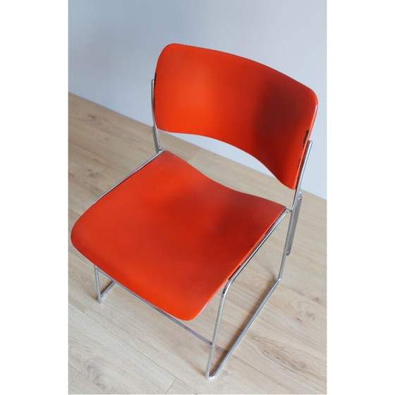 Image 1 of Ensemble de 6 chaises 40/4 vintage par David Rowland, 1970