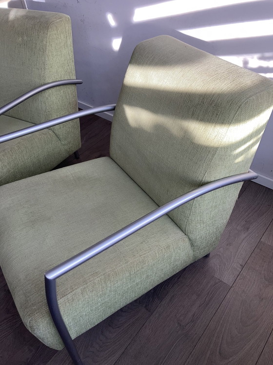 Image 1 of 2X Fauteuils Montel Sue vert gazon