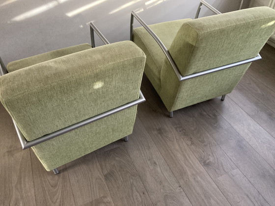 Image 1 of 2X Fauteuils Montel Sue vert gazon