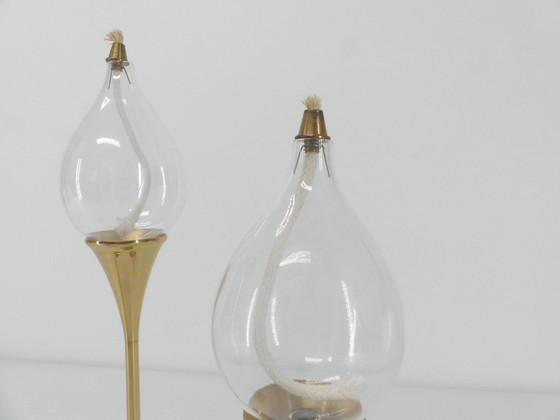 Image 1 of 3 Lampes À Huile En Laiton Freddie Andersen 1970