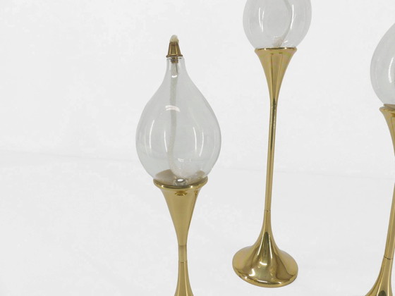 Image 1 of 3 Lampes À Huile En Laiton Freddie Andersen 1970