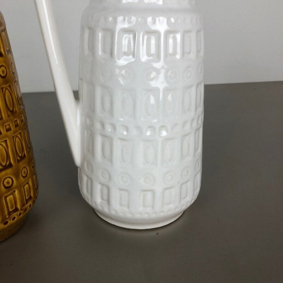 Image 1 of Paire de vases vintage en céramique émaillée pour Scheurich, Allemagne 1970