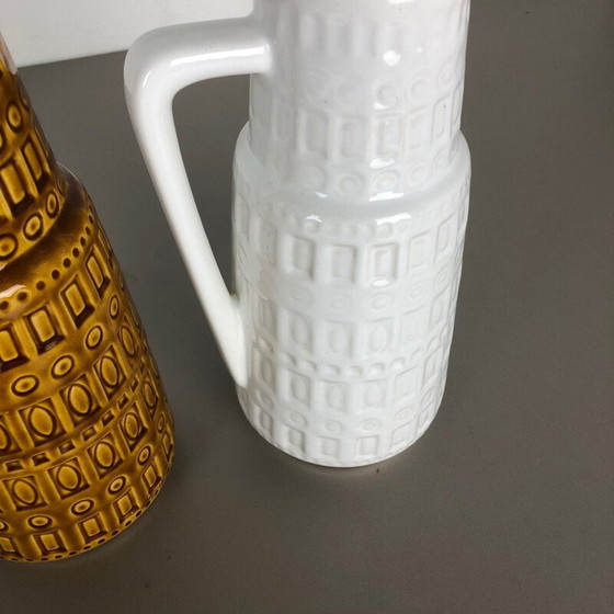 Image 1 of Paire de vases vintage en céramique émaillée pour Scheurich, Allemagne 1970