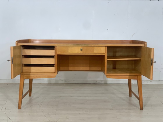 Image 1 of Mid Century bureau table desk vintage