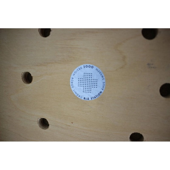 Image 1 of Ensemble de 6 chaises vintage en bois et velours par Borge Lindau pour Bla Station, Suède 1990