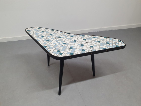 Image 1 of Table basse en mosaïque. Table d'appoint vintage.