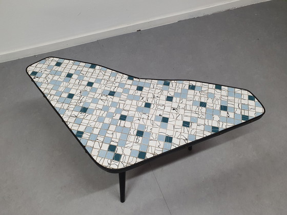 Image 1 of Table basse en mosaïque. Table d'appoint vintage.