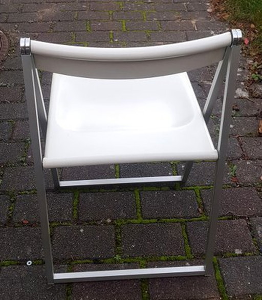 Chaise pliante blanche de F. Hero & K. Odermatt pour Interlübke, 1970S