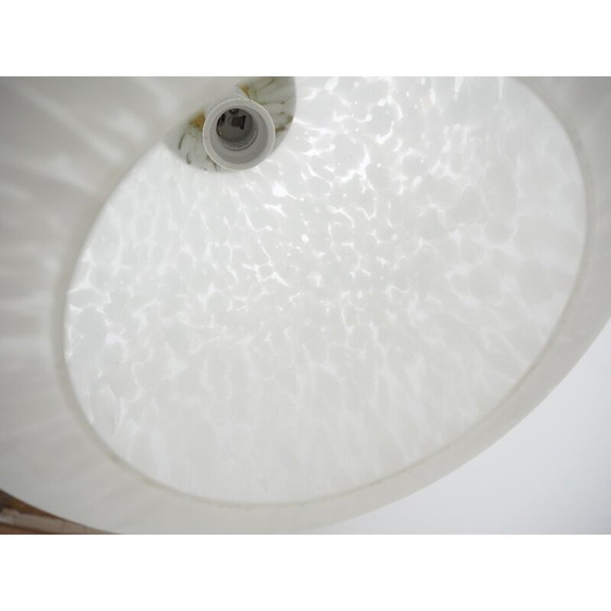 Image 1 of Lustre en verre et laiton du milieu du siècle, 1970