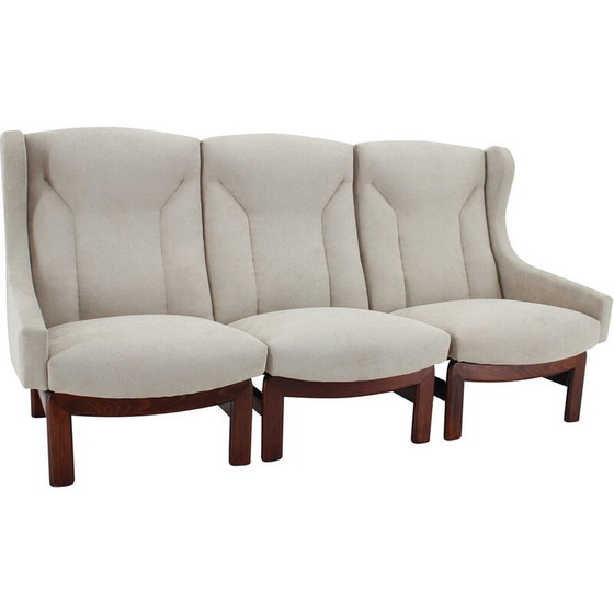 Image 1 of Canapé modulaire vintage à 3 places pour Ton, Tchécoslovaquie 1970