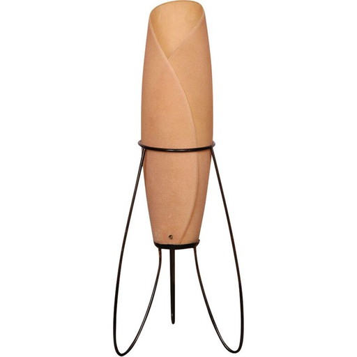 Lampe vintage en métal et fibre de verre par Pokrok Zilina, Tchécoslovaquie 1960