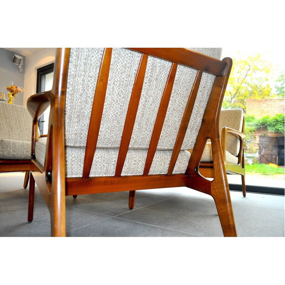 Image 1 of Salon vintage Arnne Vodder 1950 teck massif 3 pièces